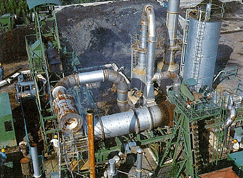 千葉合材工場に設置されたリサイクルプラントの試作第一号機