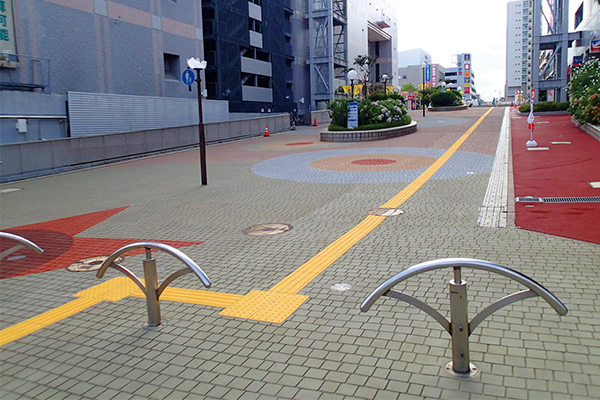 Pedestrian deck in front of Izumi-Chuo Station（Miyagi）